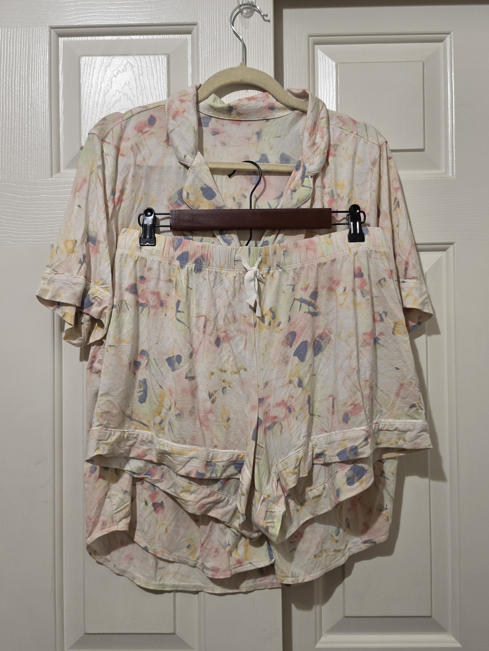 Victoria Secret Pastel Watercolor Pajama Set - Lightweight Two-Piece Modal Sz M